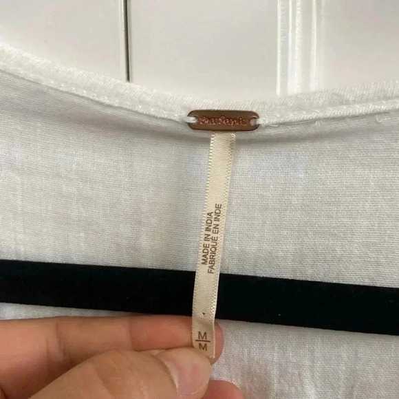 Free People Embroidered White Market Tee - Picture 2 of 11